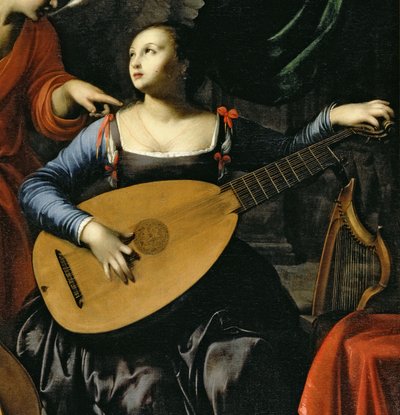 Die heilige Cäcilia und der Engel (Detail) von Carlo Saraceni